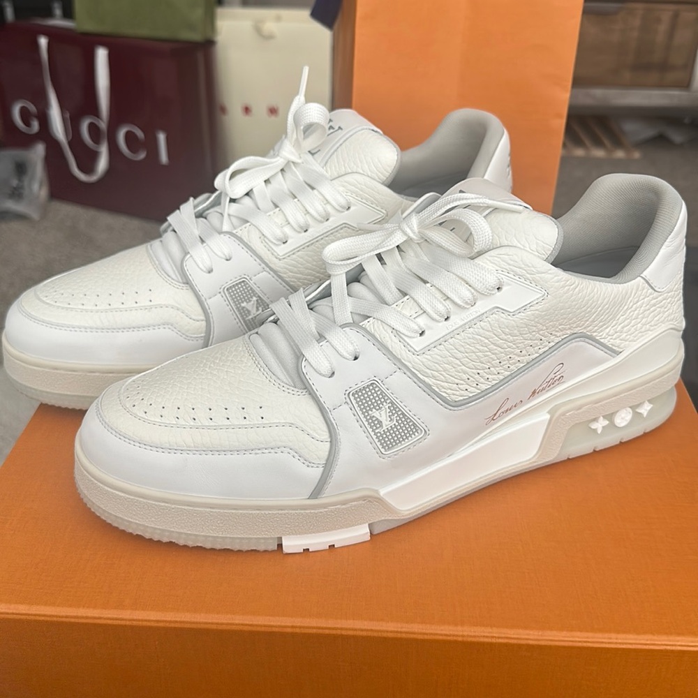 Louis Vuitton Men’s All White Sneakers